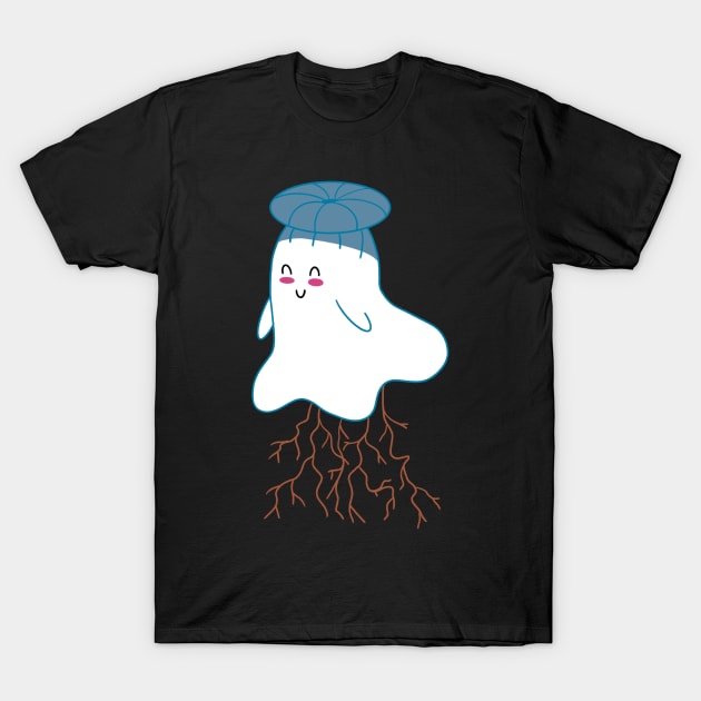 Little Ghost Grounded T-Shirt by nathalieaynie